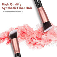 BS-MALL Makeup Brushes Premium Synthetic Foundation Powder Concealers Eye Shadows Makeup 14 Pcs Brush Set, Rose Golden, 1 Count