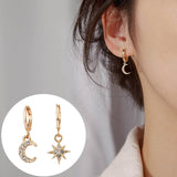 Boucles d'oreilles en cristal pour femmes, bijoux en forme de fleur, strass, couleur or, à la mode