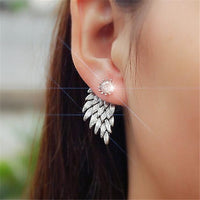Boucles d'oreilles en cristal pour femmes, bijoux en forme de fleur, strass, couleur or, à la mode