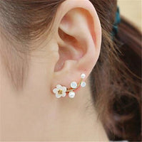 Boucles d'oreilles en cristal pour femmes, bijoux en forme de fleur, strass, couleur or, à la mode