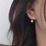 Boucles d'oreilles en cristal pour femmes, bijoux en forme de fleur, strass, couleur or, à la mode