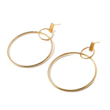 Boucles d'Oreilles de Couleur Or et Argent