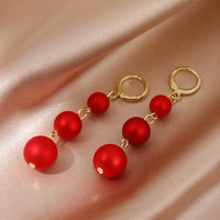 Boucles d'oreilles Vintage en Arc brillant pour femme, bijoux suspendus, Long fil, géométrique, or