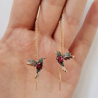 Boucles d'oreilles Vintage en Arc brillant pour femme, bijoux suspendus, Long fil, géométrique, or